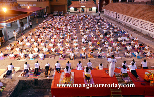 Surya Namaskar at kadri temple